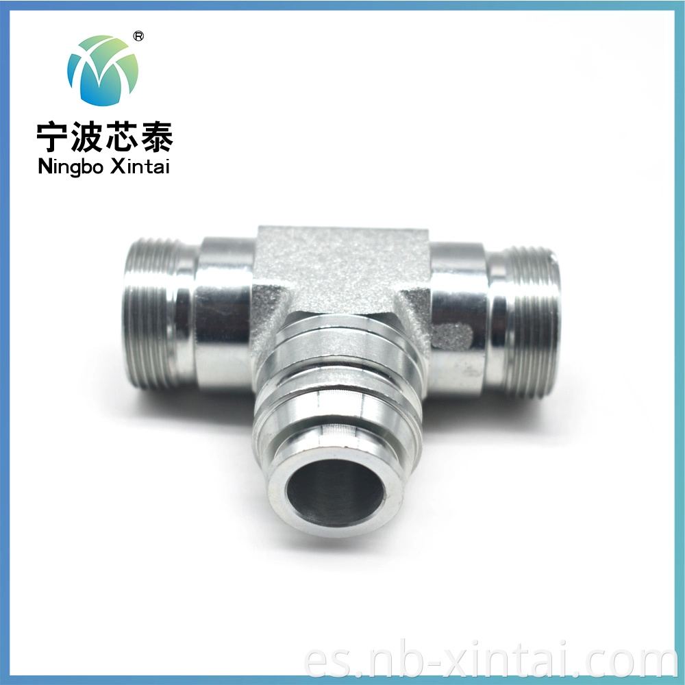 Hidráulicos Equal TEE Union Union Tube Tube Tube Fittings Conector ORFS NPT Masculino